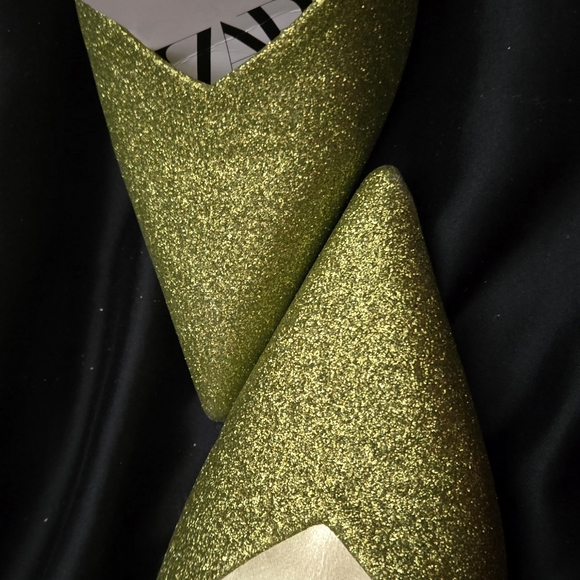 NWT Zara Wickedly Good Sparkling Green Heels - Picture 5 of 14